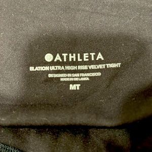 Athleta Elation Ultra High Rise Velvet Leggings